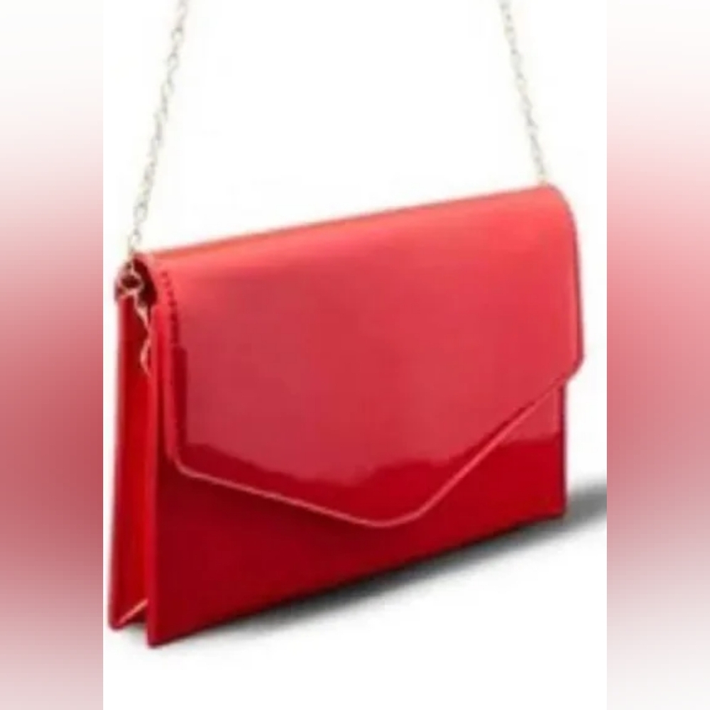 Steve Maddden VALA RED PATENT HEELS size 9 & BWORLDLY RED PATENT 18109298 Clutch - Picture 15 of 16